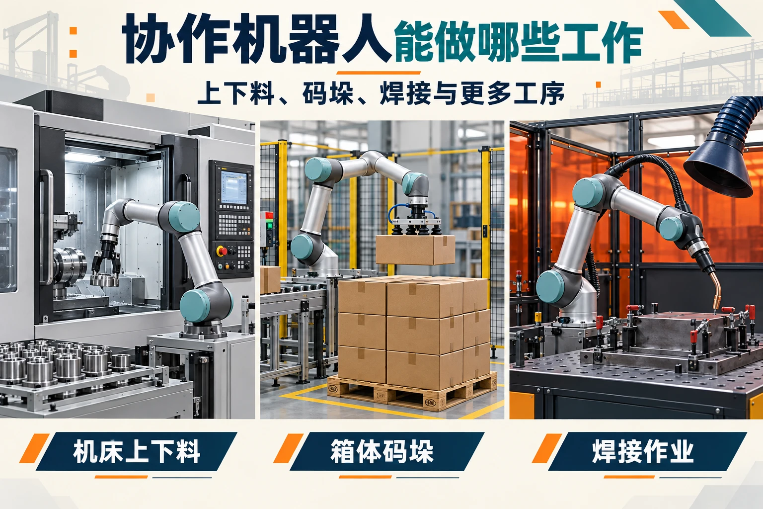 协作机器人能做哪些工作？上下料、码垛、焊接等应用盘点
