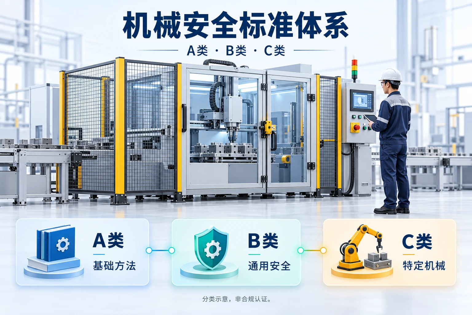 机械安全标准体系：A类、B类、C类标准的区别
