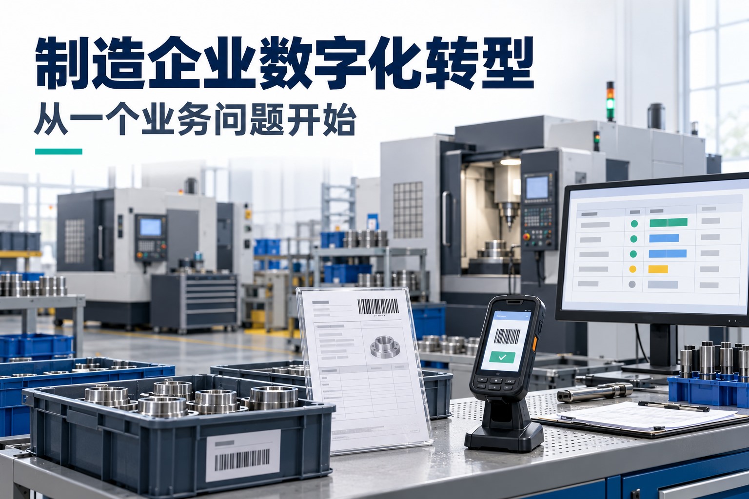 制造企业数字化转型从哪里开始？中小工厂的低成本起步路径