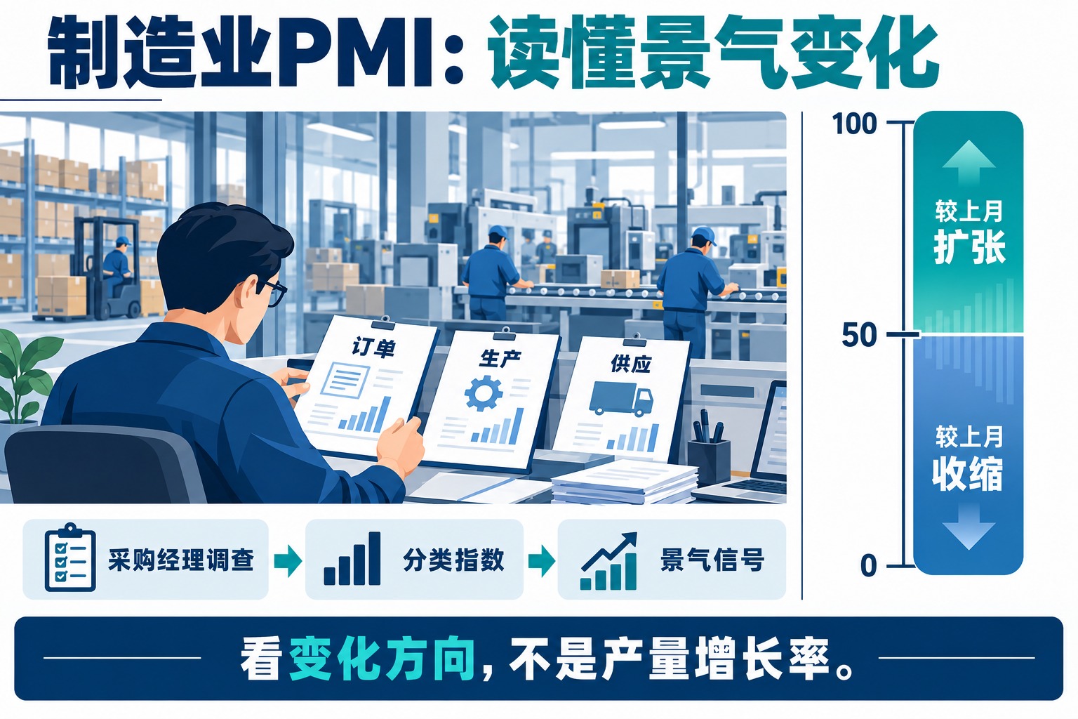 制造业PMI是什么？计算方法与数据解读
